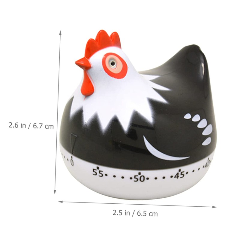 Tofficu 2pcs Cartoon Mechanical Timer for Creative Reminder Kitchen Baking