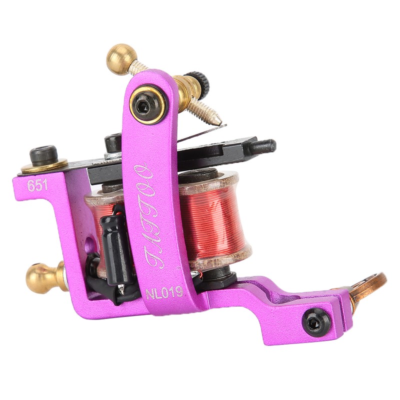 Space Aluminum 12 Wraps Coil Tattoo Machine Body Art Liner