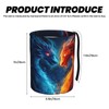 DXTKWL Car Trash Can Abstract Fire Dragon Waterproof Trash Bin