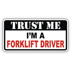 Unbranded/Generic 3pcs - Trust Me Im A Forklift Driver Hard Hat Stickers Toolbox Decals Funny