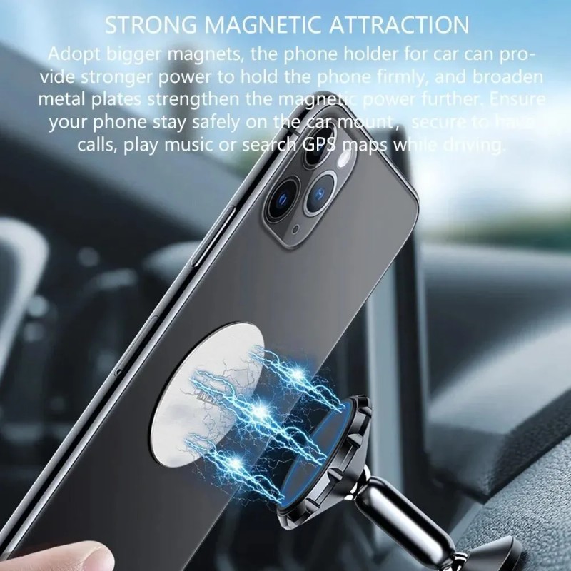 Soporte Para Coche De Aluminio Plateado Con Rotación Doble
