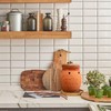 Dheureka Garlic Keeper with Wooden Lid, 19 oz Clay Garlic