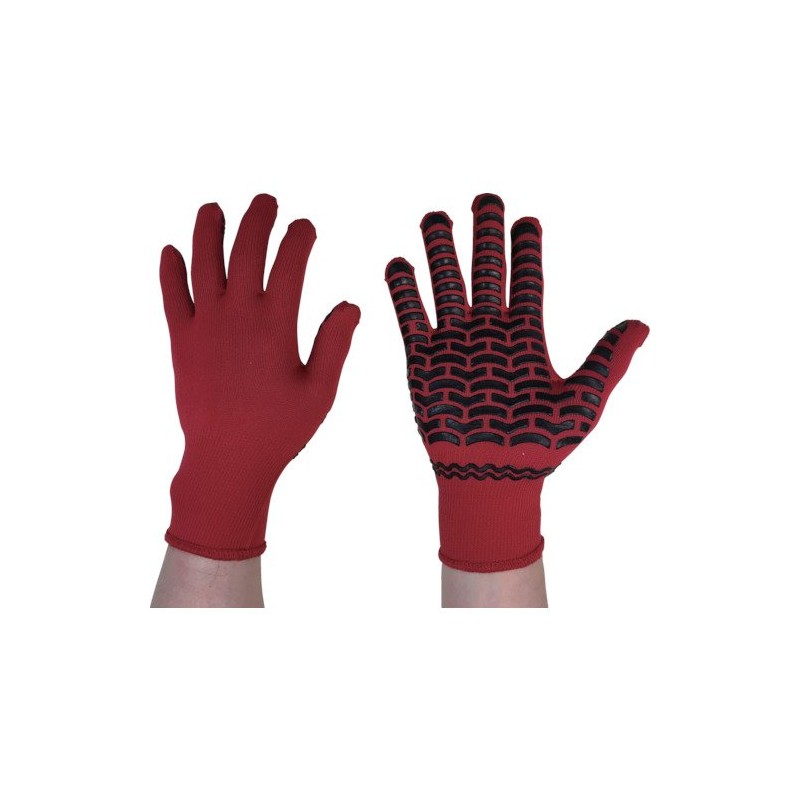 Kachiboshi Non-Slip Gloves FIT Rubber Liner #008 Red S
