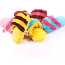 Yjemle Blue Cute Pet Puppy Dog Cat Slipper Shape Plush Slipper Sound Pet Toy Pet Dog Chew Toys Dog Squeak Plush Toys Slipper Shape Tooth Cleaning Chew Play Toy Dog Chew Pet Supplies Toys