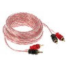 maxxcount 2-Channel RCA Cable 3 m Transparent Red with Short