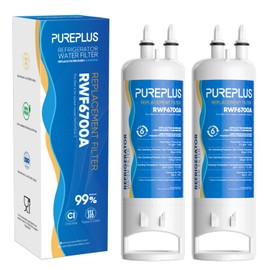 PUREPLUS EDR1RXD1 Replacement for Everydrop® Filter 1, W10295370A, EDR1RXD1B, P8RFWB2L, P4RFWB, Kenmore® 46-9081, 46-9930, WD-F38,WRS325SDHZ Refrigerator Water Filter, 2 Pack