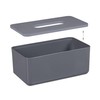 Relaxdays Tissue Box with Bamboo Lid for Bathroom, Tissue Box,