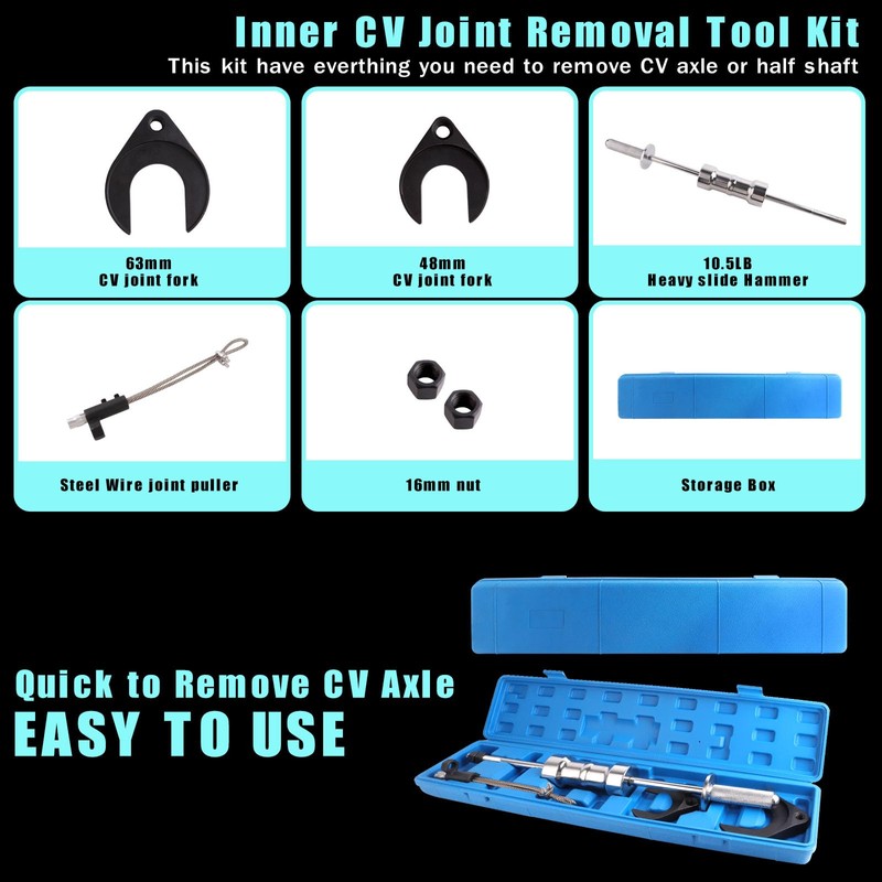 Fumrtcy CV Axle Removal Tool, Inner CV Joint Puller Heavy