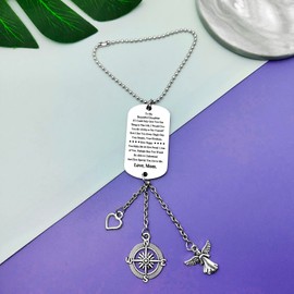 Daughter Gifts from Mom Car Hanging Ornament from Mother Inspirational Gift for Daughter in Law Graduation Gift for Stepdaughter Car Rear View Mirror Hanging Accessories for Bonus Daughter