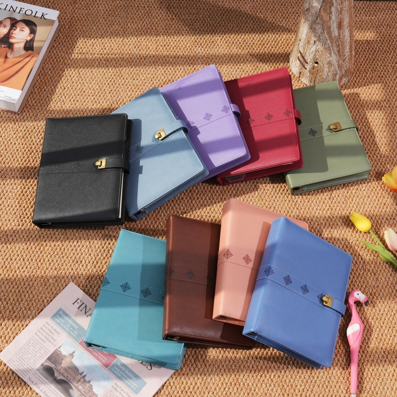 WASON A5 Diary PU Leather Composition Notebook Ruled Binder Journal