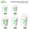 20 oz Compostable Paper Cups with White Flat Lids and