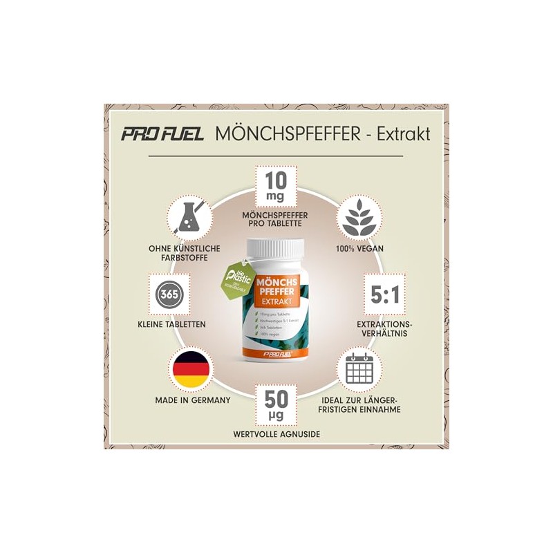 Monk's Pepper High Dose – 365 Tablets – 10 mg