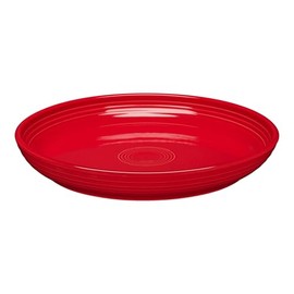 Fiesta® Coupe Dinner Bowl Plate 10.375” Dinner Plate 40 oz – Durable Ceramic, Lead-Safe, Dishwasher/Microwave/Oven Safe – Made in USA - Scarlet