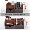 Kingfom™ 7 Desk Organiser, Storage Compartment, Multifunctional Functional, Faux Leather