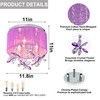LaLuLa Purple Crystal Chandelier for Girls Bedroom, 3-Light E12 Flush