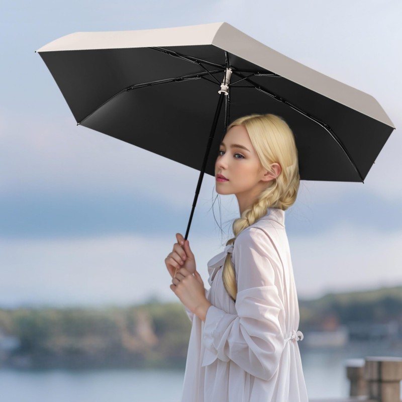 Mini Lightweight Automatic Open/Close Travel Folding Umbrella with Teflon Coating