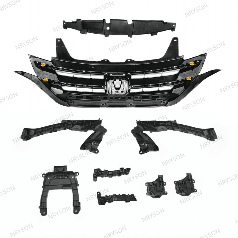 NAYSON 9PC For Honda CR-V 2012-2014 Front Chrome Grille Fog