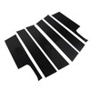 6Pcs B Pillar Posts Trim Glossy Black Firm Paste Exterior