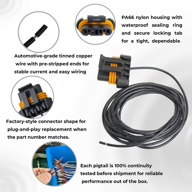 AUOSTMO LS1 Alternator Wiring Connector Plug Pigtail Compatible with 1998-2002