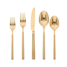 Cambridge 500325S7B Kenton Gold Sand 5-Piece Place Setting