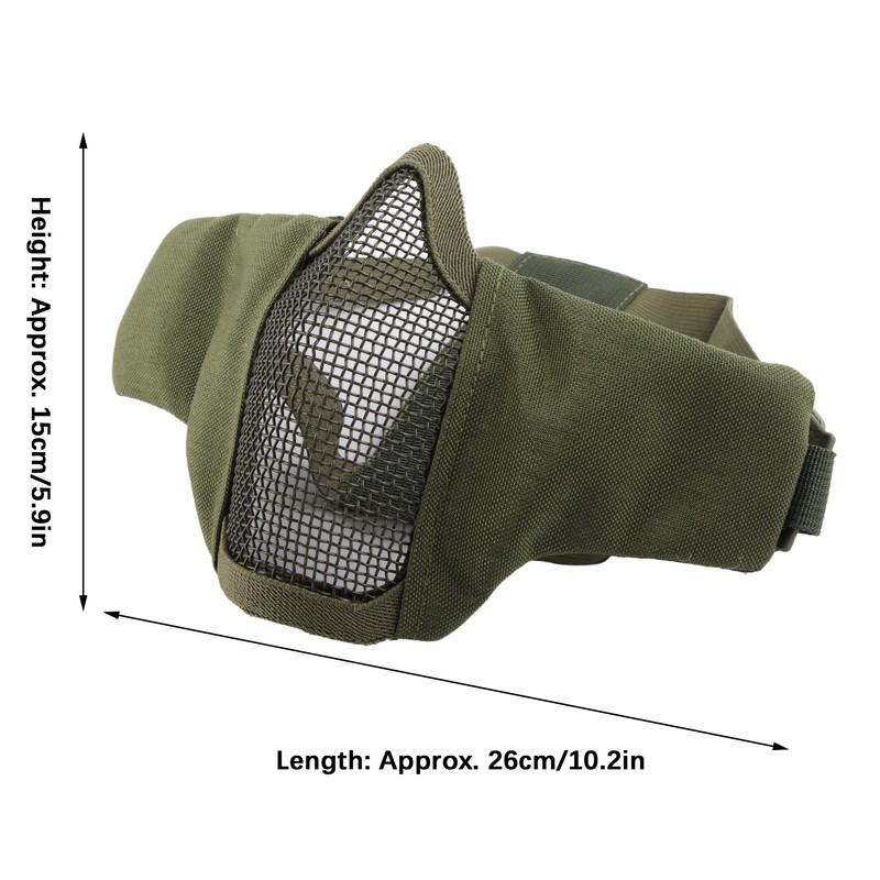 V10 Half Face Steel Mesh Breathable Protective Face Guard Competition