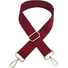 Universal Adjustable Canvas Strap Replacement for Handbag Length 75-130 cm, Burgundy Shoulder Strap Replacement Laptop Bag Crossbody Bag Strap with Metal Hooks