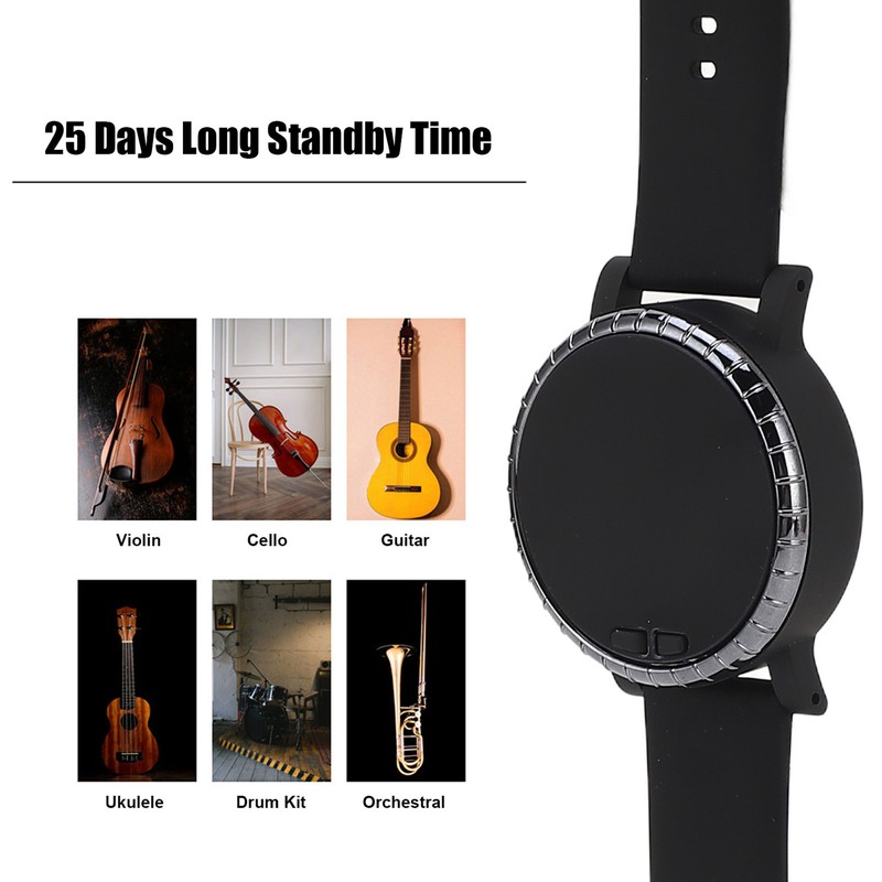 Metronome Wrist Watch Wearable Vibrating BT Connection Multi Functional for