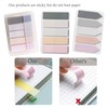 300 Pcs Sticky Tabs, Transparent Sticky Notes Flags Pastel Book