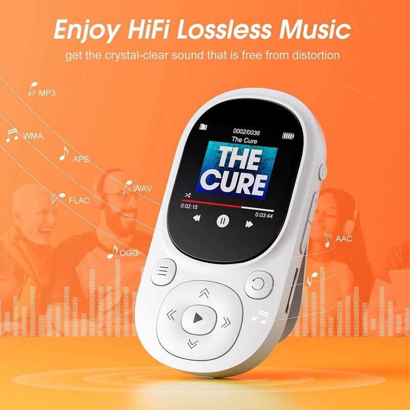 Peakloong 32GB Clip MP3 Player Portable Music Player Bluetooth MP3