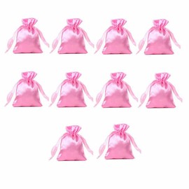 SHTGOI Pack of 10 Velvet Bags Fabric Bags with Drawstring Velvet Jewellery Bag Candy Gift Bag Packaging Bag for Jewellery Party Birthday Gift Christmas Wedding 10 x 15 cm Pink