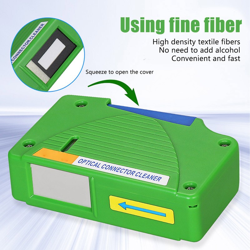 Fiber Optic Cleaning Box Efficient Optical Fiber Connector Cleaner ABS