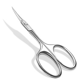 Diesisa Curved Cuticle Scissors - Professional Stainless Steel Beauty Scissors - Extra Fine Curved Blade - Super Slim Precise Pointed Tip Manicure Scissors - for Blades, Eyebrows, Eyelash, hair