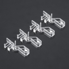 AUDEEKON 2" Clear Hidden Valance Clips (4-Pack) - Invisible Plastic Brackets for Blinds & Shades - Universal Fit for Wood, Faux Wood, Aluminum