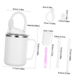 TOVINANNA Spillproof Cup for Elderly Ergonomic Sippy Cup with Handles for Water Milk Soup Juice Leakproof Design for Safe Swallowing for Home and Hospital Use