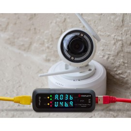 Triplett PoE Tester Pro Inline Power Over Ethernet Detector for PSE-Type/Class, Power Source, Polarity, Voltage, and Current (POE2000)