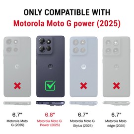 DJDUCK Designed for Moto G Power 2025 Case Wallet with Card Holder, [Magnetic Clasp Cover] [RFID Blocking Leather Protection] Shockproof Women Men Cases for Moto G Power 2025 Light Brown