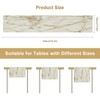 White Marble Table Runner Gold Textures Pattern Table Runner Table