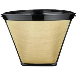 One-All Gold Tone Filter Permanent, Universal Fits Most Coffeemakers Stainless Steel Mesh 12 Cup Cap