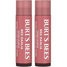 Burt's Bees Burt's Bees Lip Tint Balm Valentines Day Gifts with Long Lasting 2 in 1 Duo Tinted Balm Formula, Color Infused with Deeply Hydrating Shea Butter for a Natural Looking Buildable Finish, Fiery Red Dahlia (2-Pack)