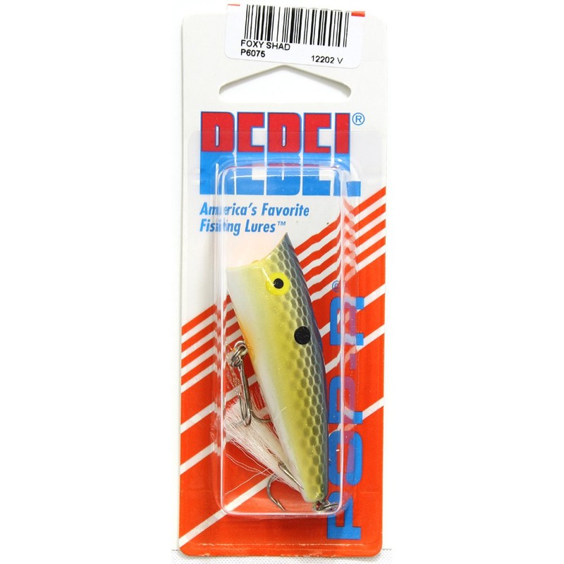 Rebel Lures Pop-R Topwater Popper Fishing Lure, Foxy Shad, Pop-R