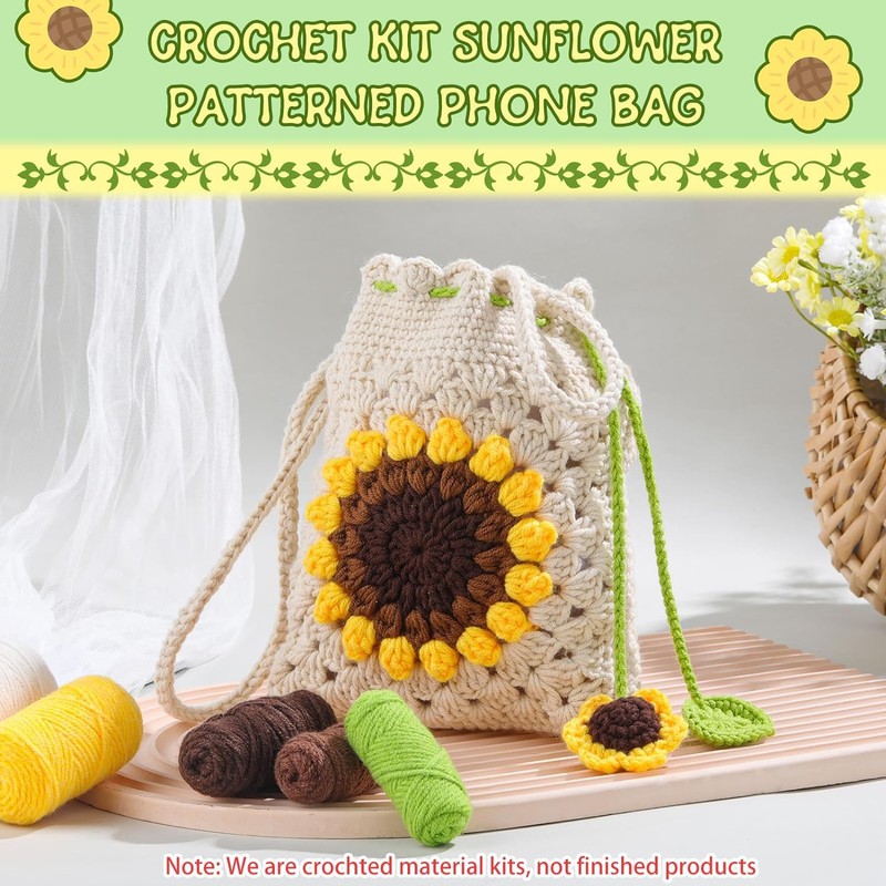Crochet Kit for Beginners, Crochet Starters Craft Kniting Kits for