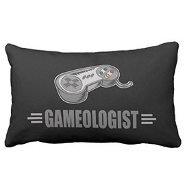 Jbralid Funny Design Video Gamer Love Pillow Cover Cotton Linen Indoor Decor Throw Pillow Case 20x36 in