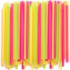 100Pcs Fluorescent Plastic Straws, Plastique for Kids' Milkshakes, Birthday Parties,