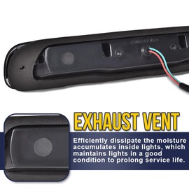 ALLGOOD LED Bar 3rd Third Brake Light, Compatible with Chevy Silverado/Sierra 1999-2007, High Mount Rear Stop Light Cargo Lamp, Smoky Lens Black Housing Type X