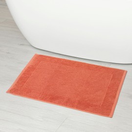 Linens Limited - Non Slip Bath Mat, Bathroom Accessory for Spa Experience, Soft and Luxurious, Turkish Cotton, Super Absorbent Long Rug, Machine Washable (Terracotta)
