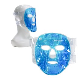 HERMED Máscara de Hielo para Ojos y Cara Reutilizable | Compresa Fría y Caliente para Migraña, Estrés Facial y Cansancio Ocular
