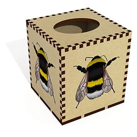 Square 'Bee' Wooden Tissue Box Cover (TB00039264)