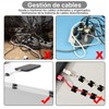 55 Piezas Clips Organizadores de Cables Autoadhesivos, Soportes de Cable