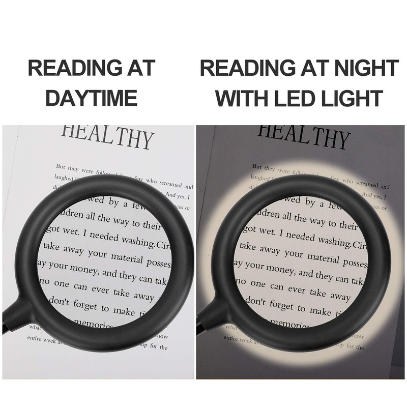 LED Magnifying Lamp with Clamp, Raweao 3X Lighted Magnifying Glass