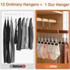 Closet Organizer with 12 Clips, Space Saving Hangers for Clothes,